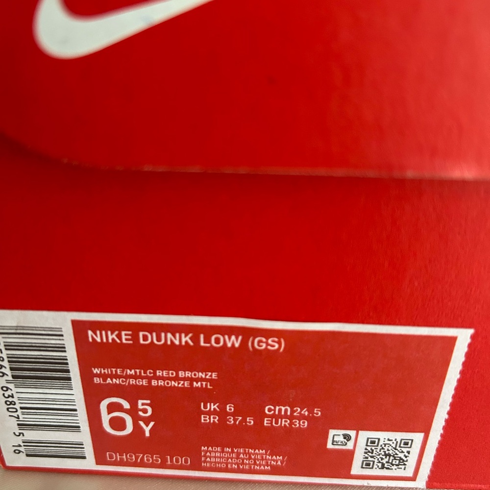 Nike Dunk low Size Us6.5Y/Eu39 - Picture 9 of 10